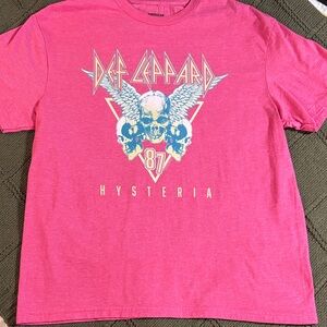 Def Leppard Pink Graphic Tee